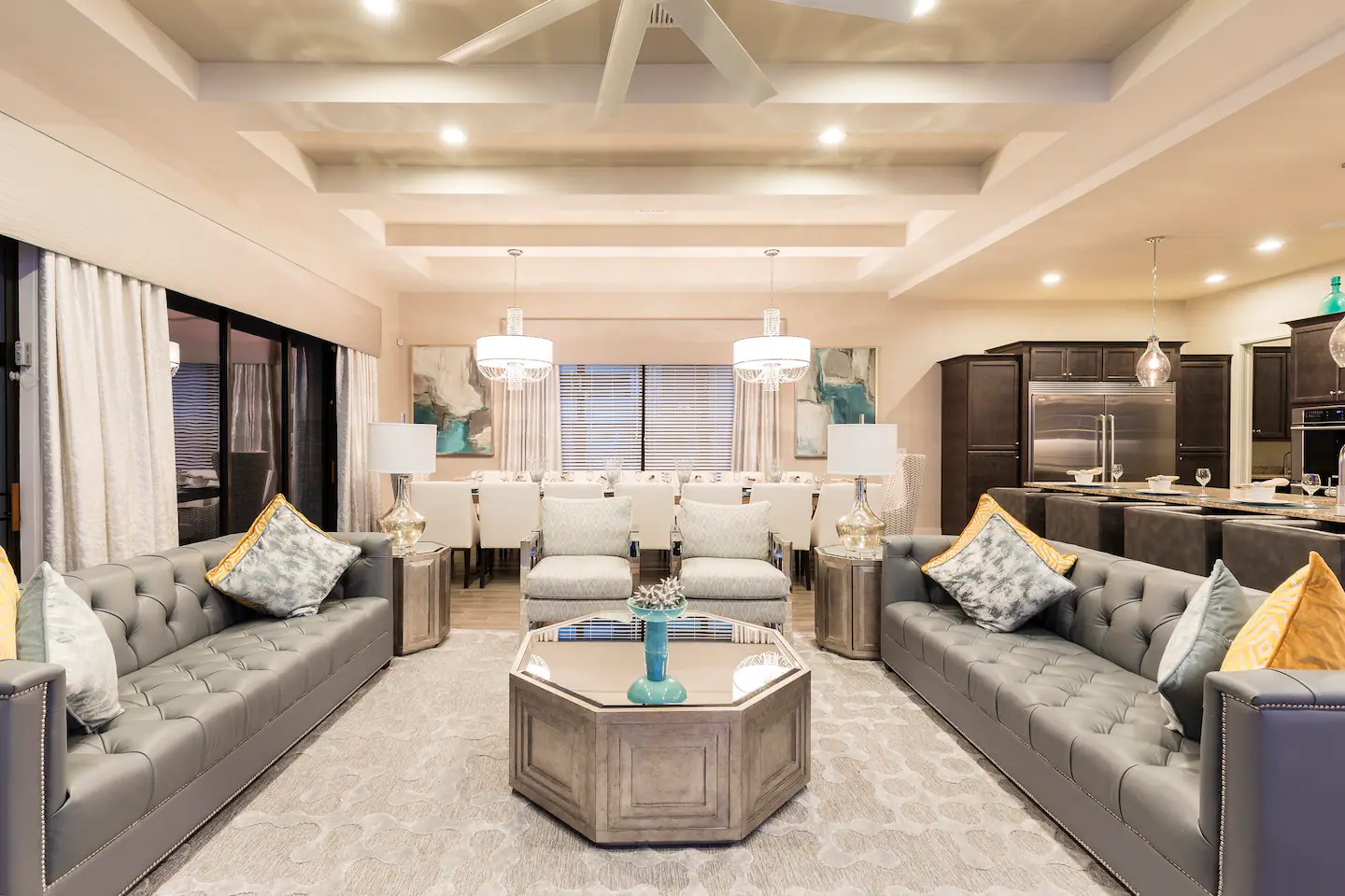 The living room has various activities provided for fun and family entertainment!