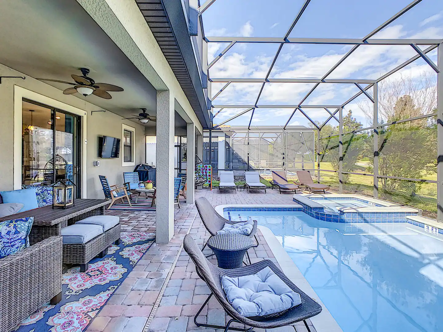 Take a break in the private indoor pool