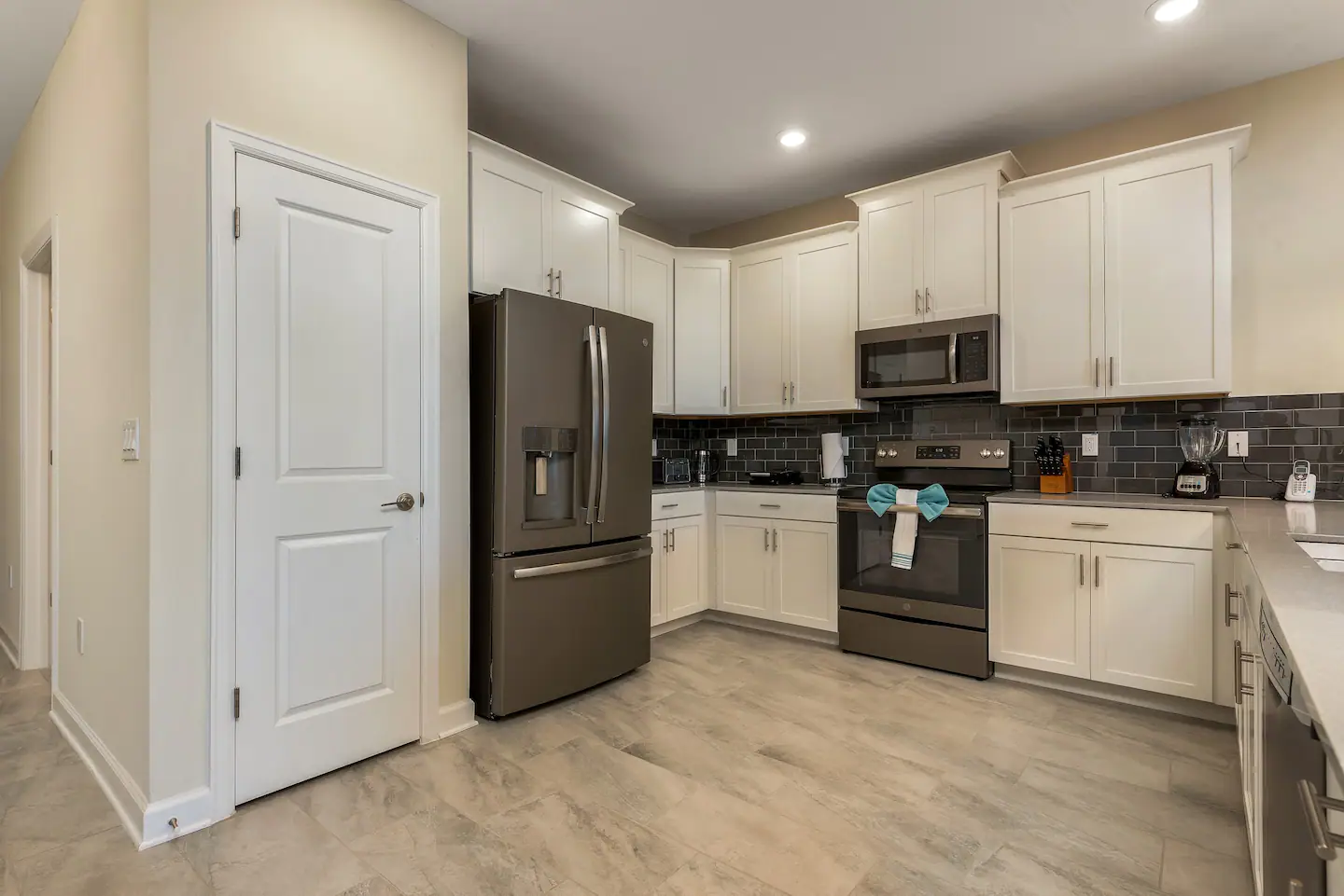 Kitchen is well equipped.