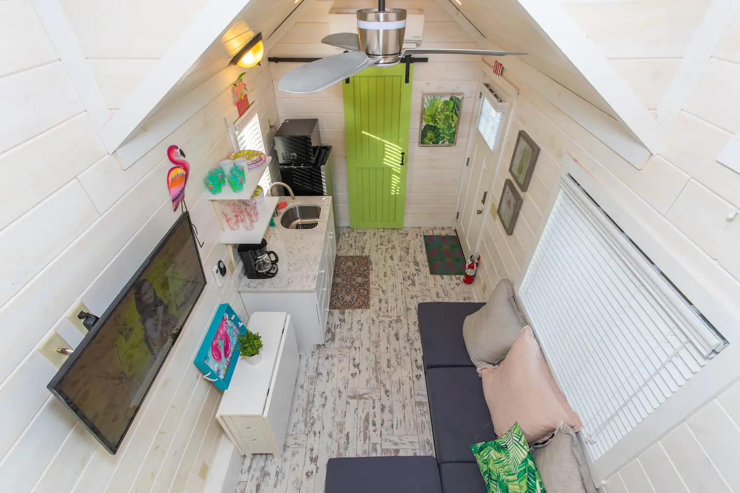View of the interior from the loft.