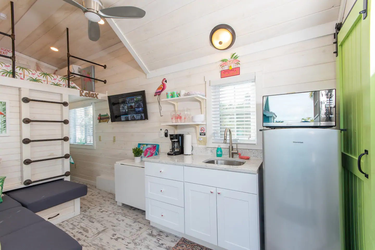 Fully-equipped kitchen to prep your own food.