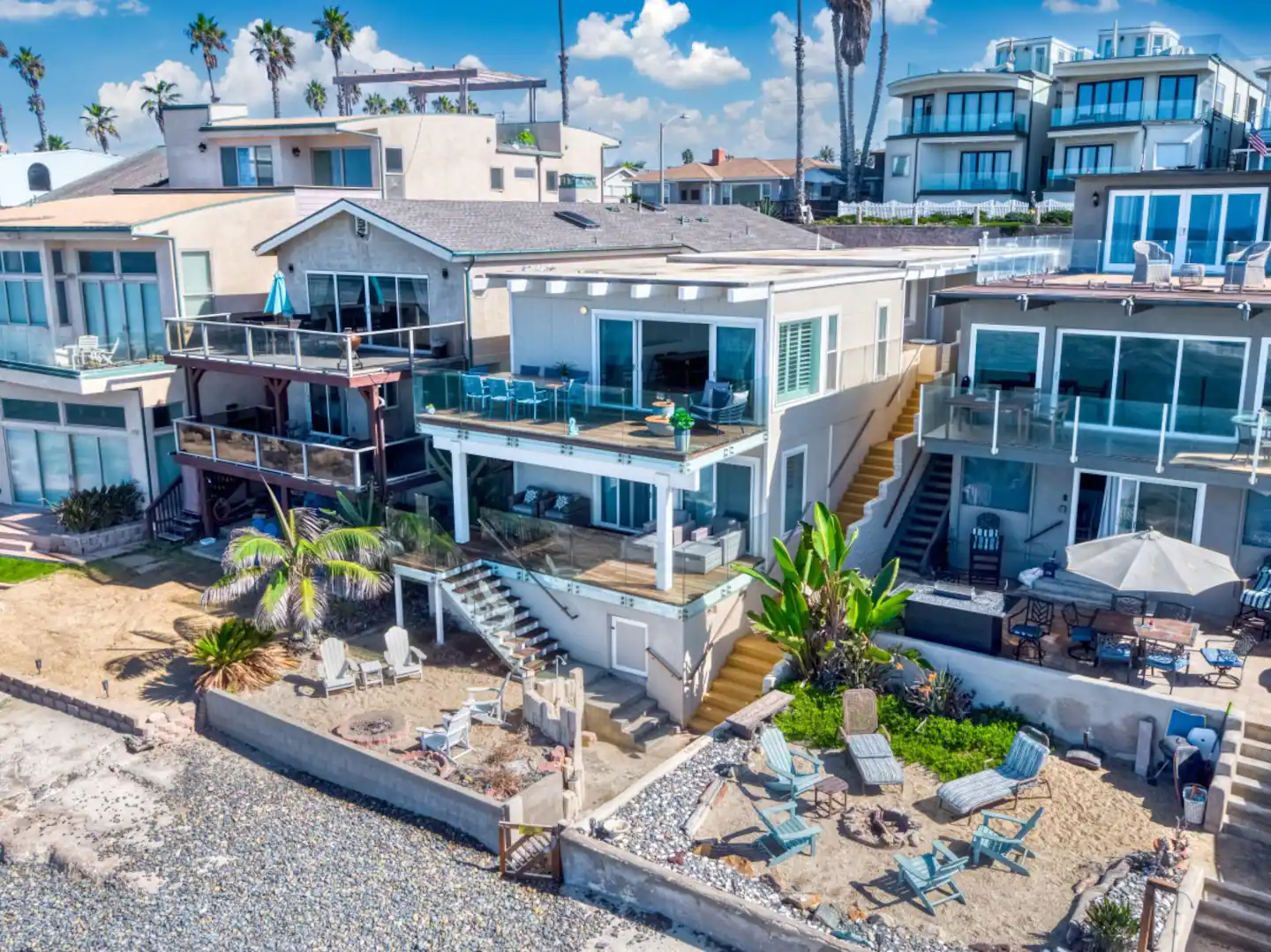 Private beach access is available directly from the property.