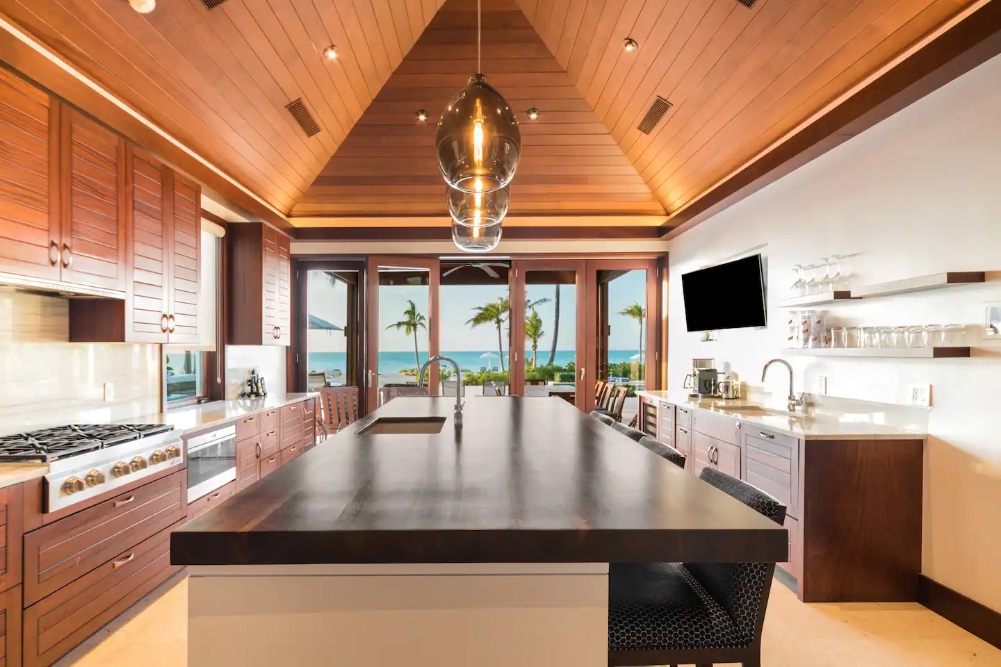 A state-of-the-art gourmet kitchen.