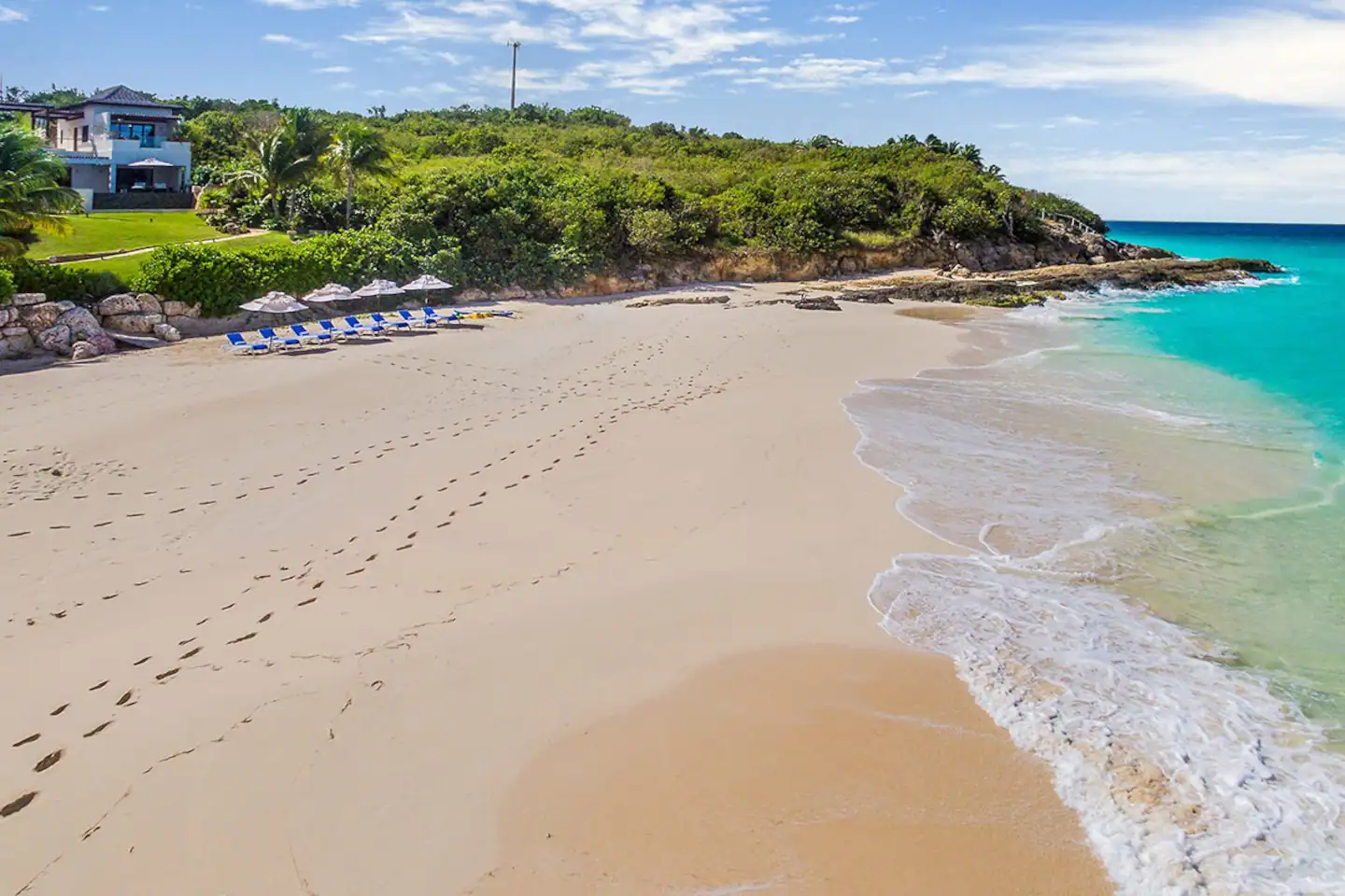 Villa situated on the lovely Long Bay Beach.