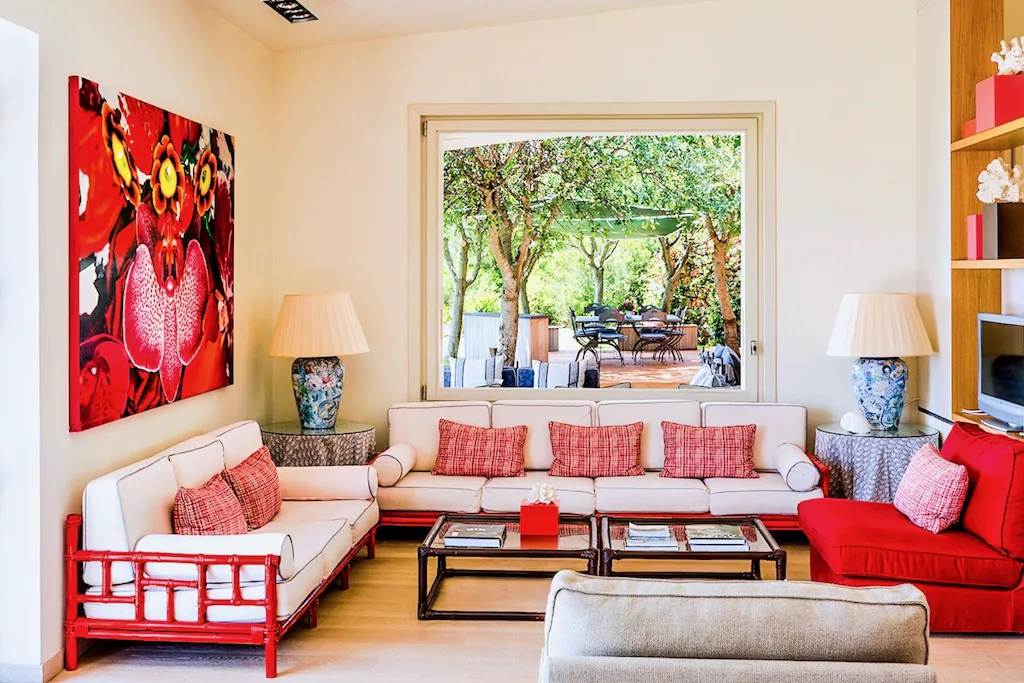 Warm and comfortable living room.