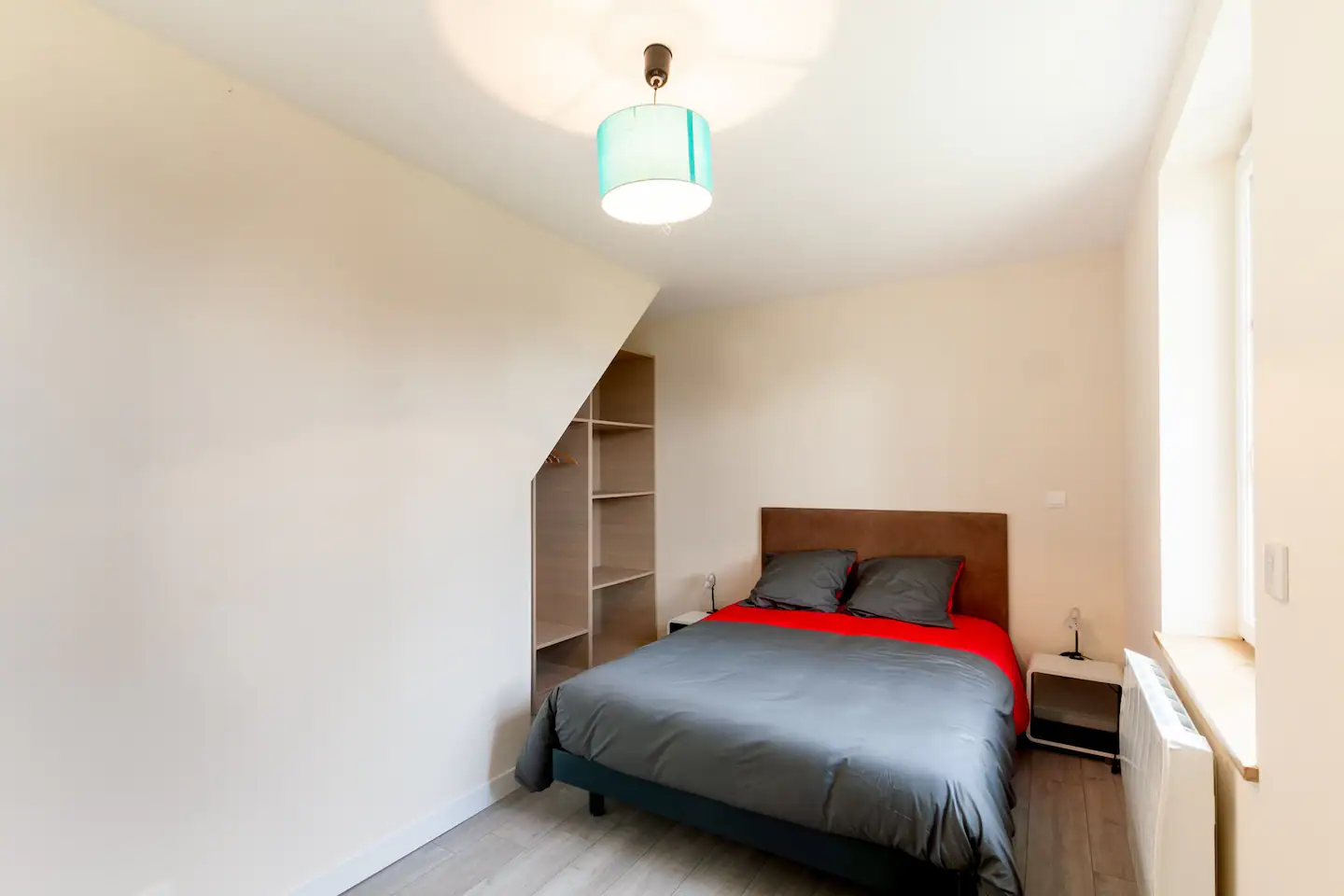 1 very spacious bedroom with a double bed and a sofa that converts into a double bed