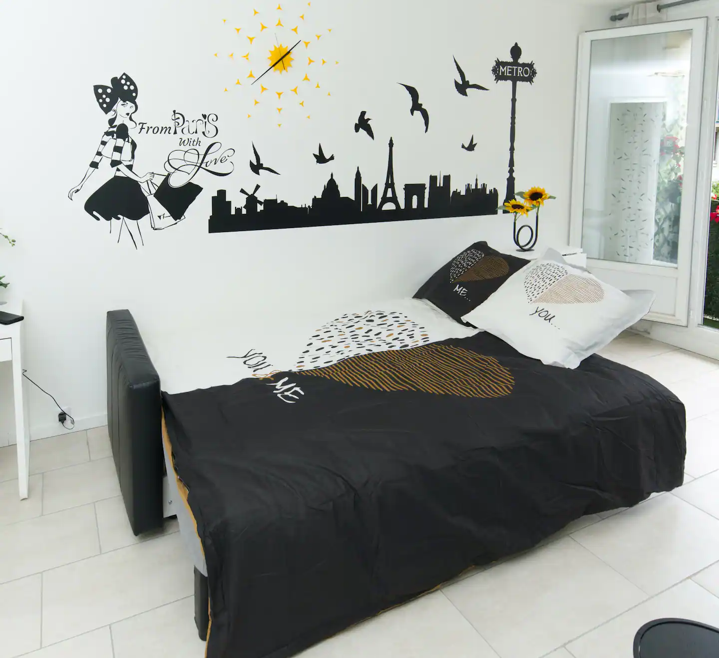 Two comfy bedrooms with bedding and heated mattress pads for a good night's rest.