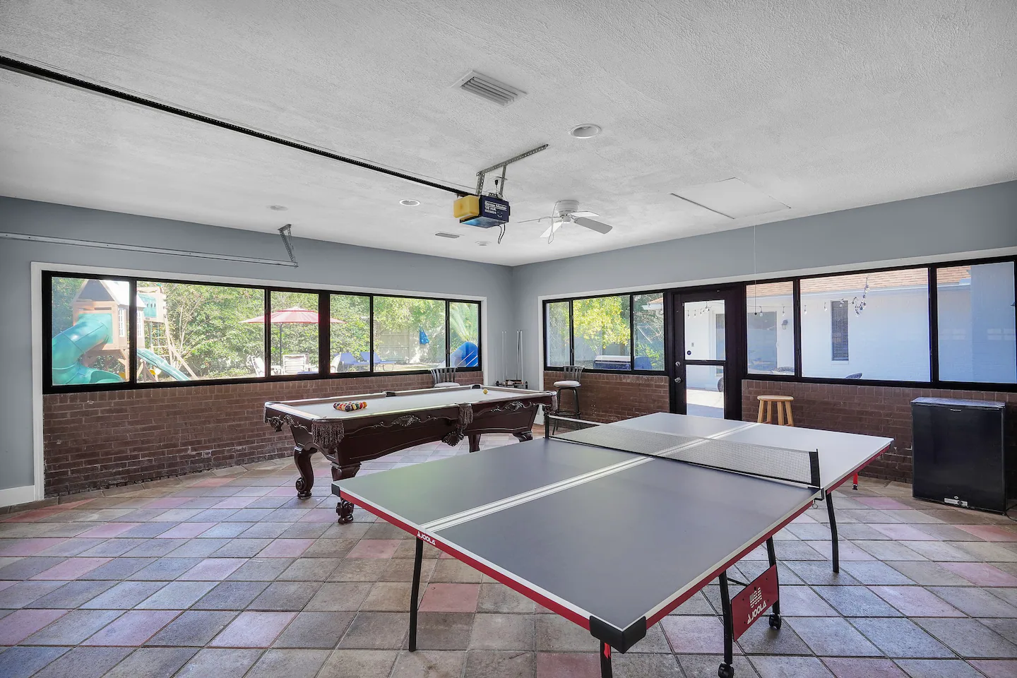 There is an additional 500 sq ft in the garage which is used as the game room.