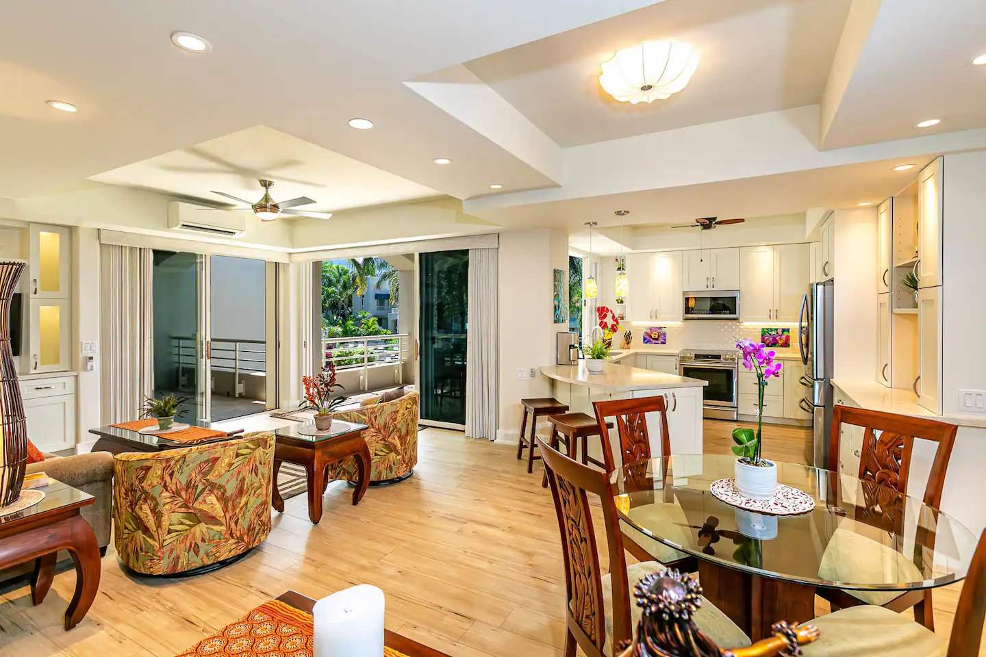 Air conditioned dining area with a lot of space.